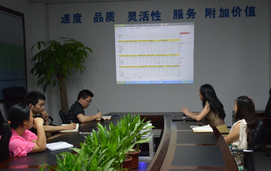 通豪觸摸顯示屏PMC排產(chǎn)會(huì)議